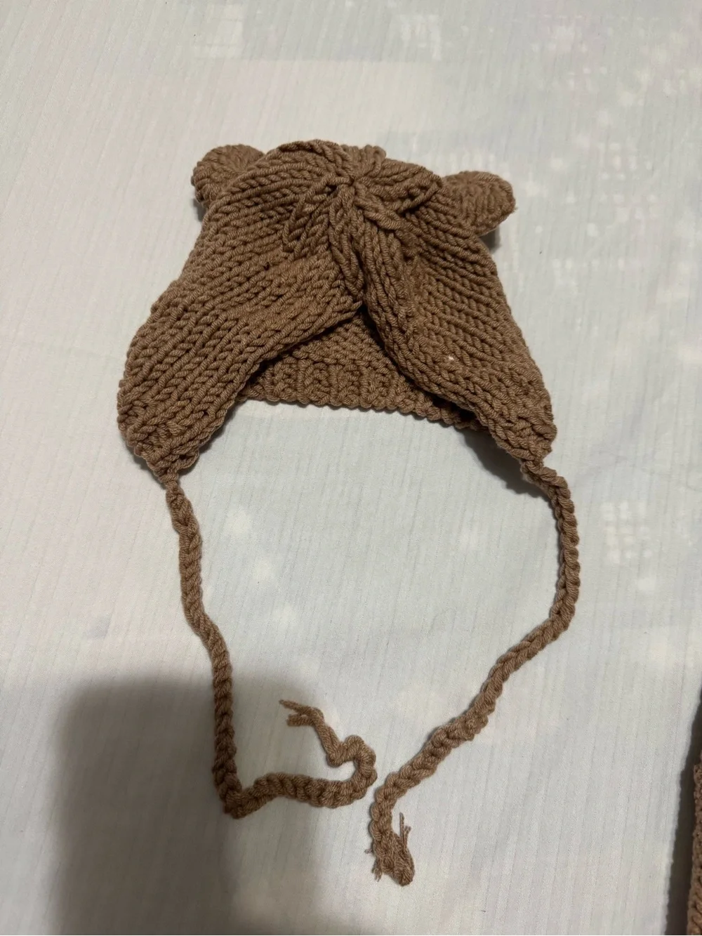 Cozy Knit Baby Bear Romper Set with Hat and Toy